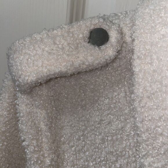 NWT Max Studio Cream/ivory Fuzzy Moto Jacket Sz XS - Picture 5 of 11